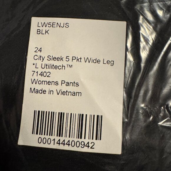 Lululemon City Sleek 5 Pocket Wide-Leg High-Rise Pant *Light Utilitech, Black, S - Picture 4 of 6